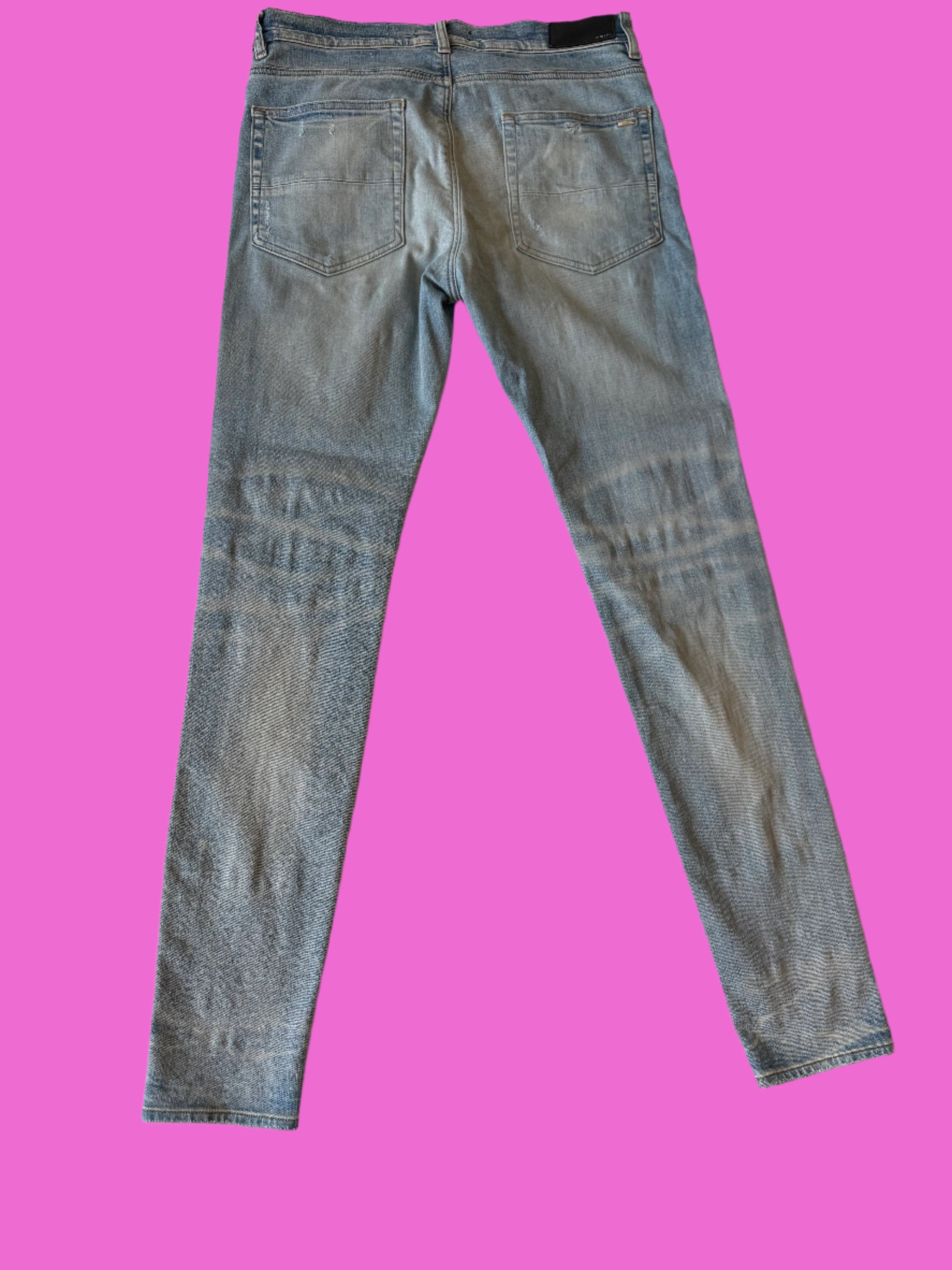 Amiri MX1 Red Navy Patch Blue Denim