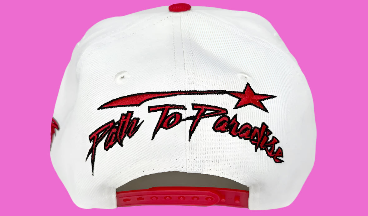 Hellstar Shark Teeth Snapback Off White/Red