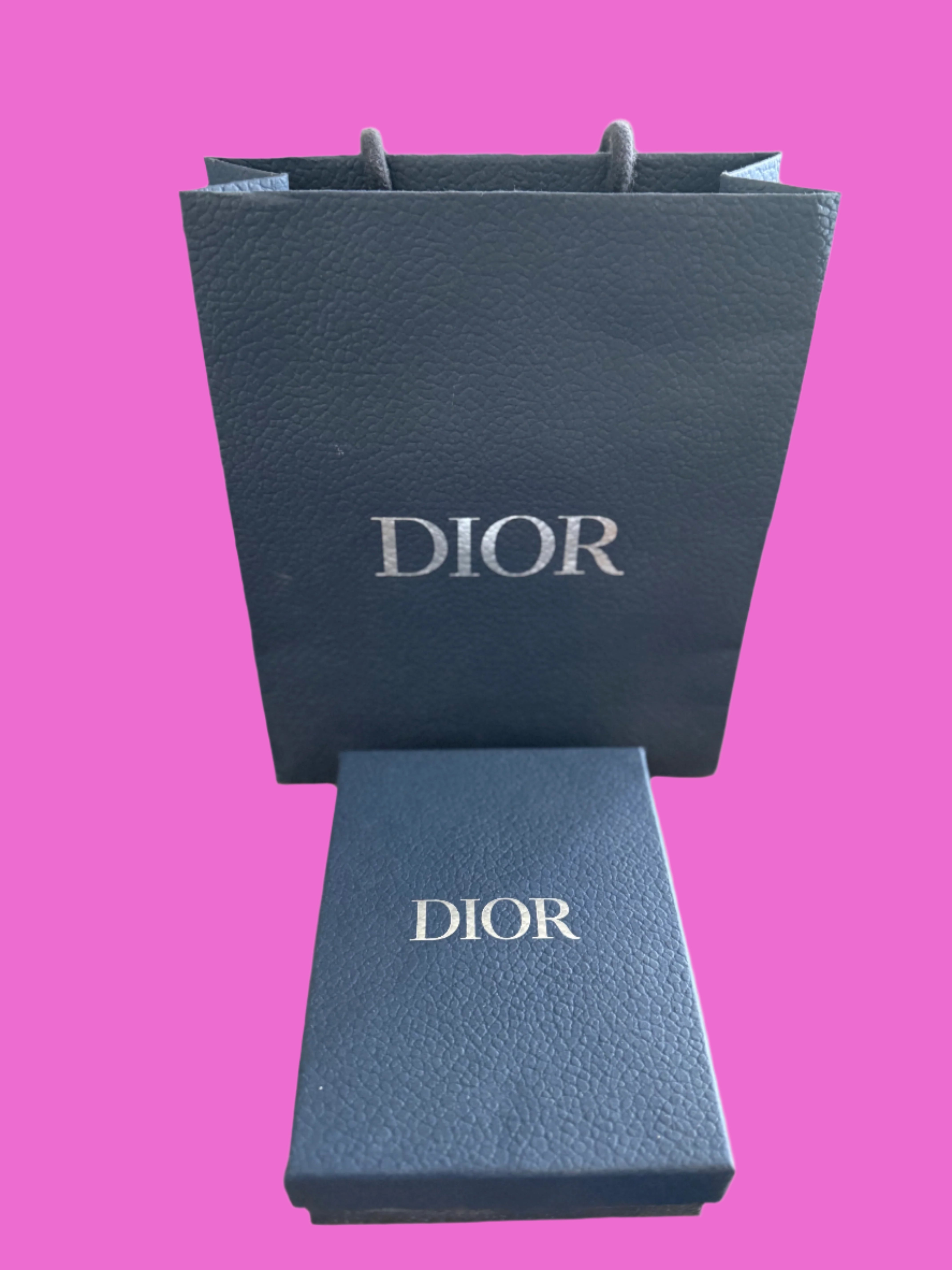 Dior Icon Bifold Wallet Black Grained Calfskin