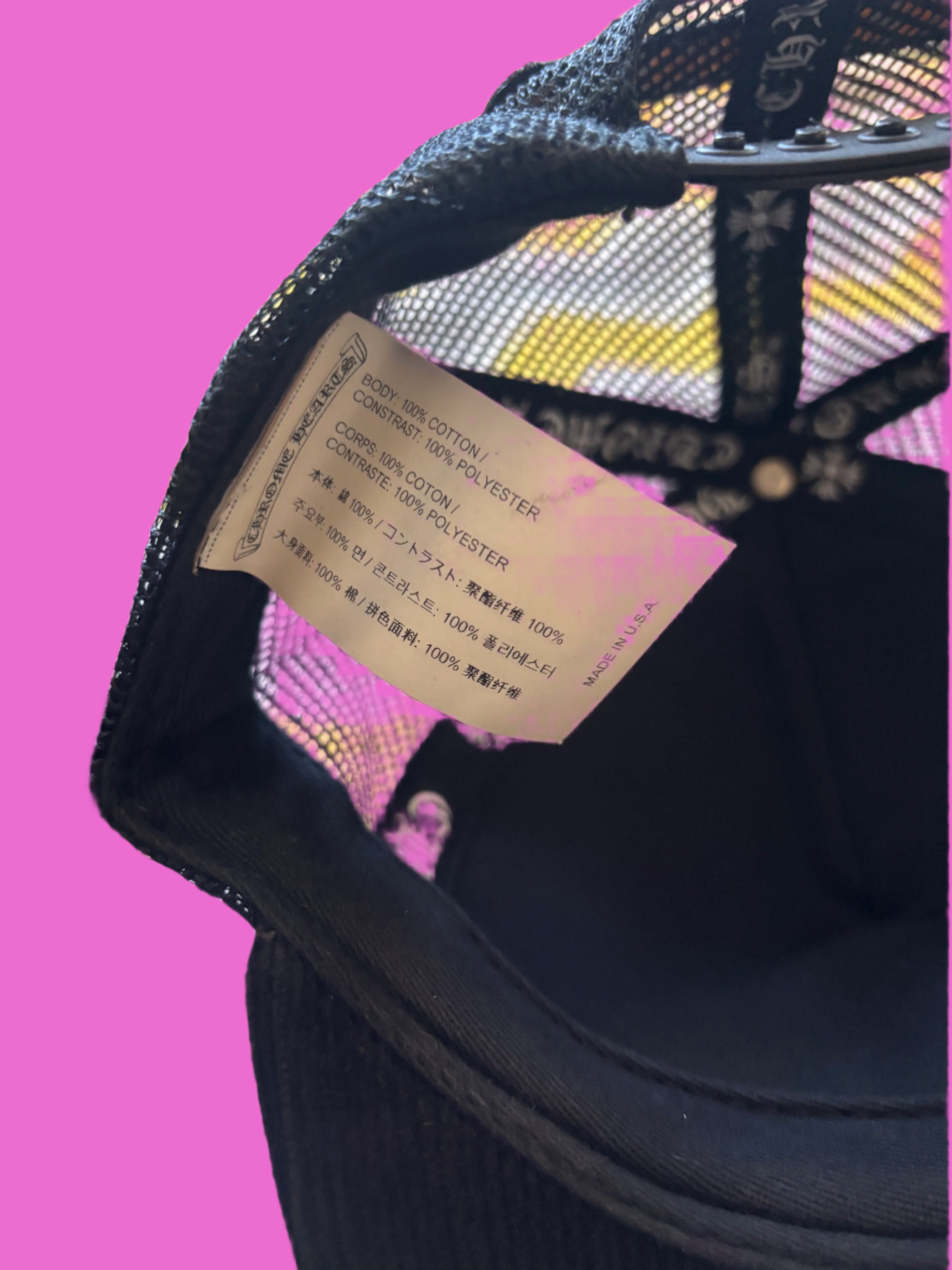 Chrome Hearts Hollywood Corduroy Trucker Hat 'Black/Gold'