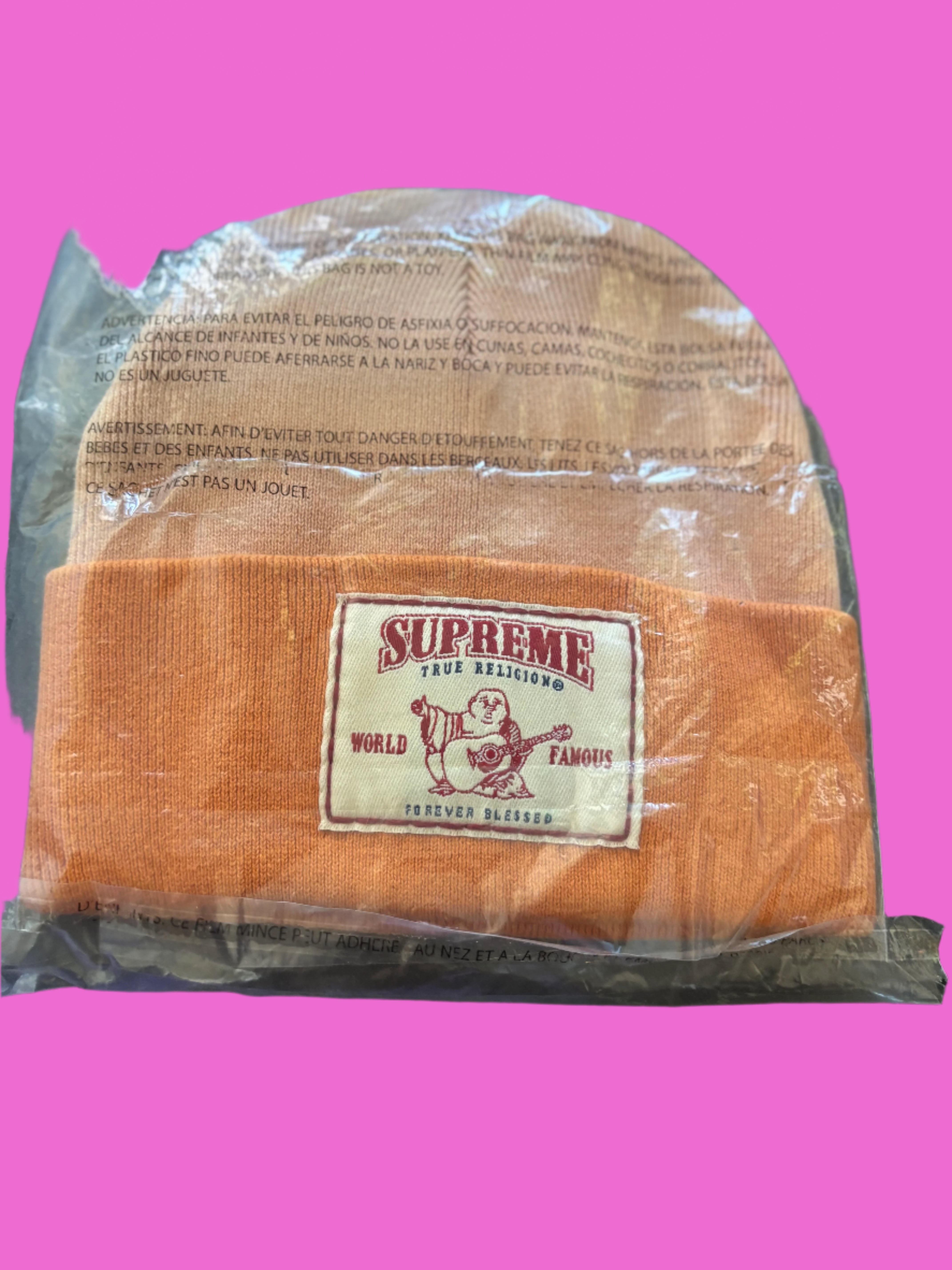 Supreme True Religion Beanie Dusty Orange