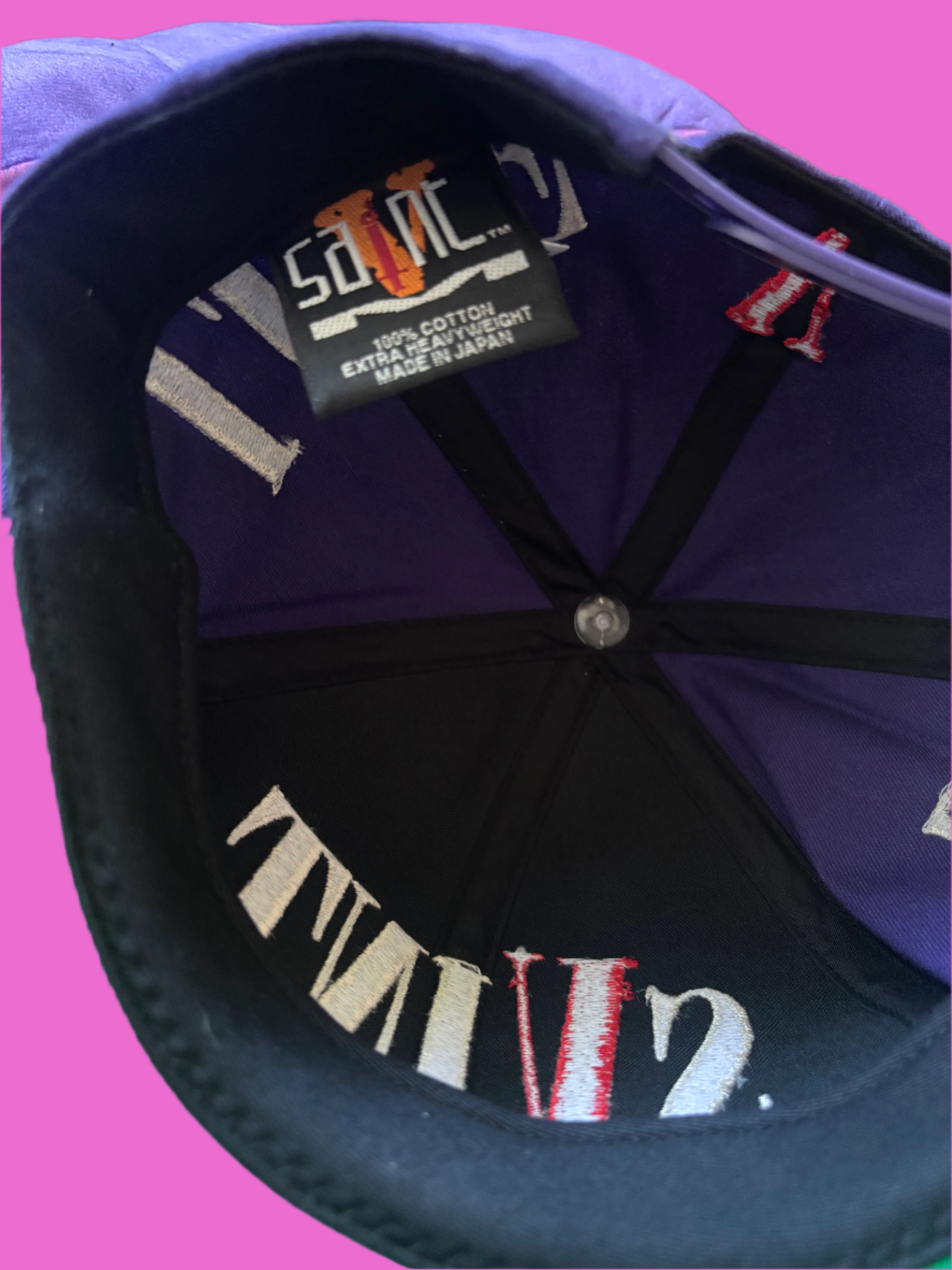 Saint Michael x Vlone Embroidered Hat Purple Snapback Hat Cap