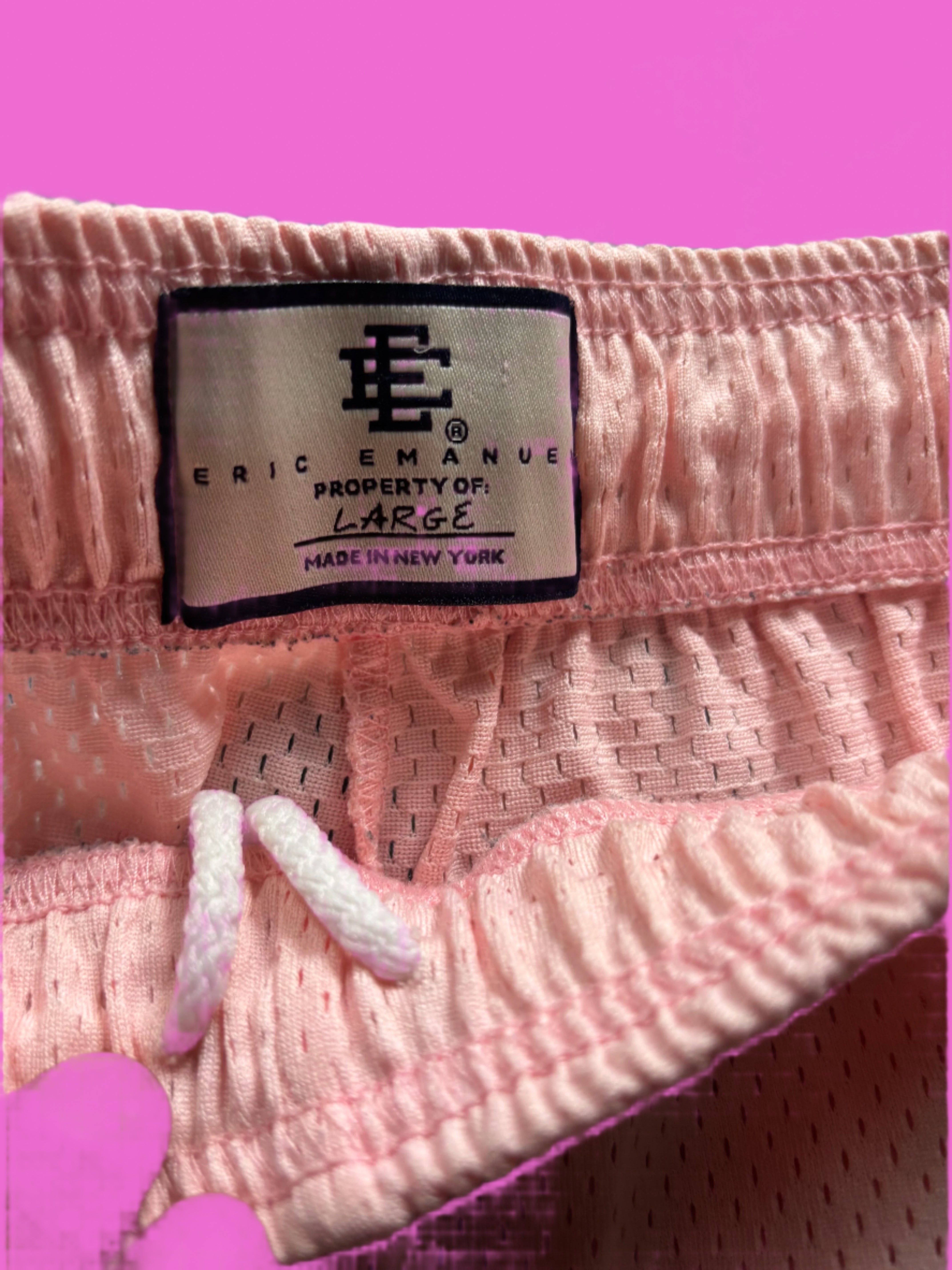 Eric Emanuel Shorts Bolt Pattern Rose Quartz