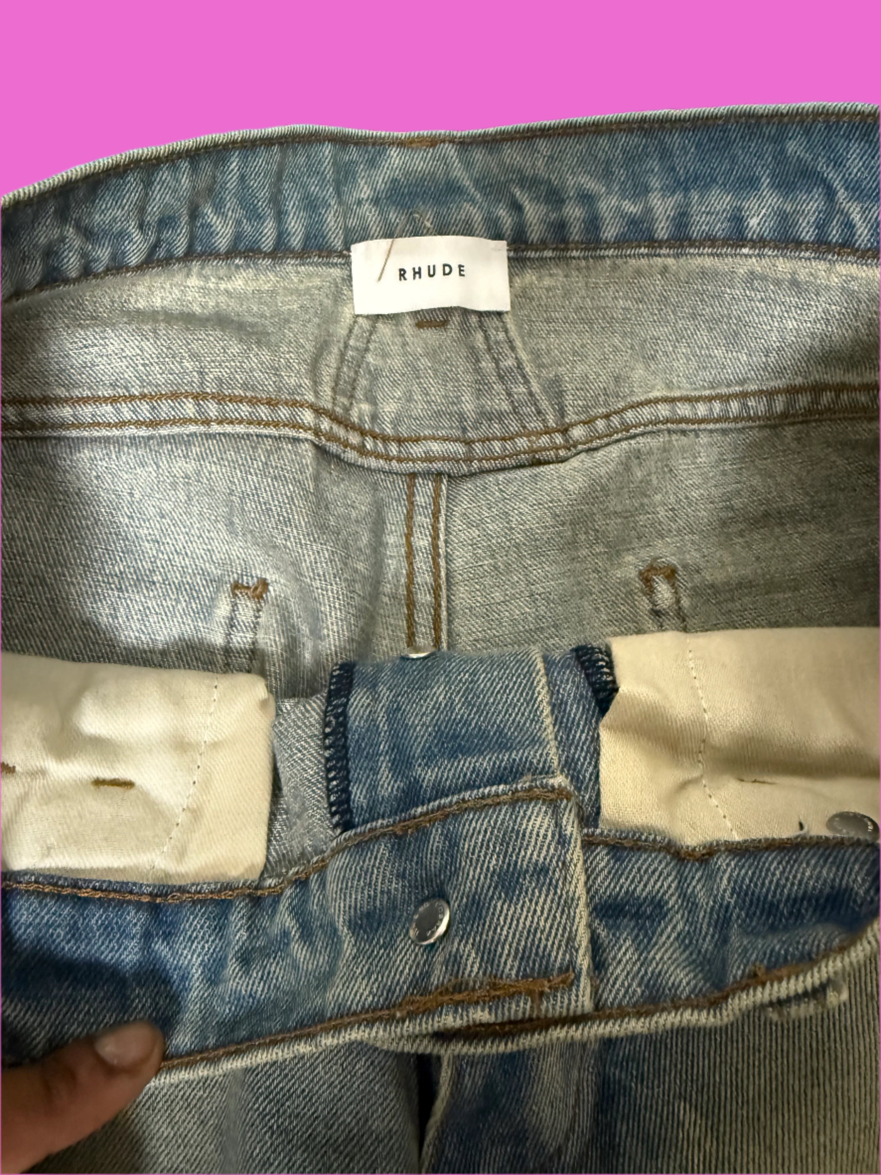Rhude Slim-Fit Distressed Paint Splattered Denim Jeans
