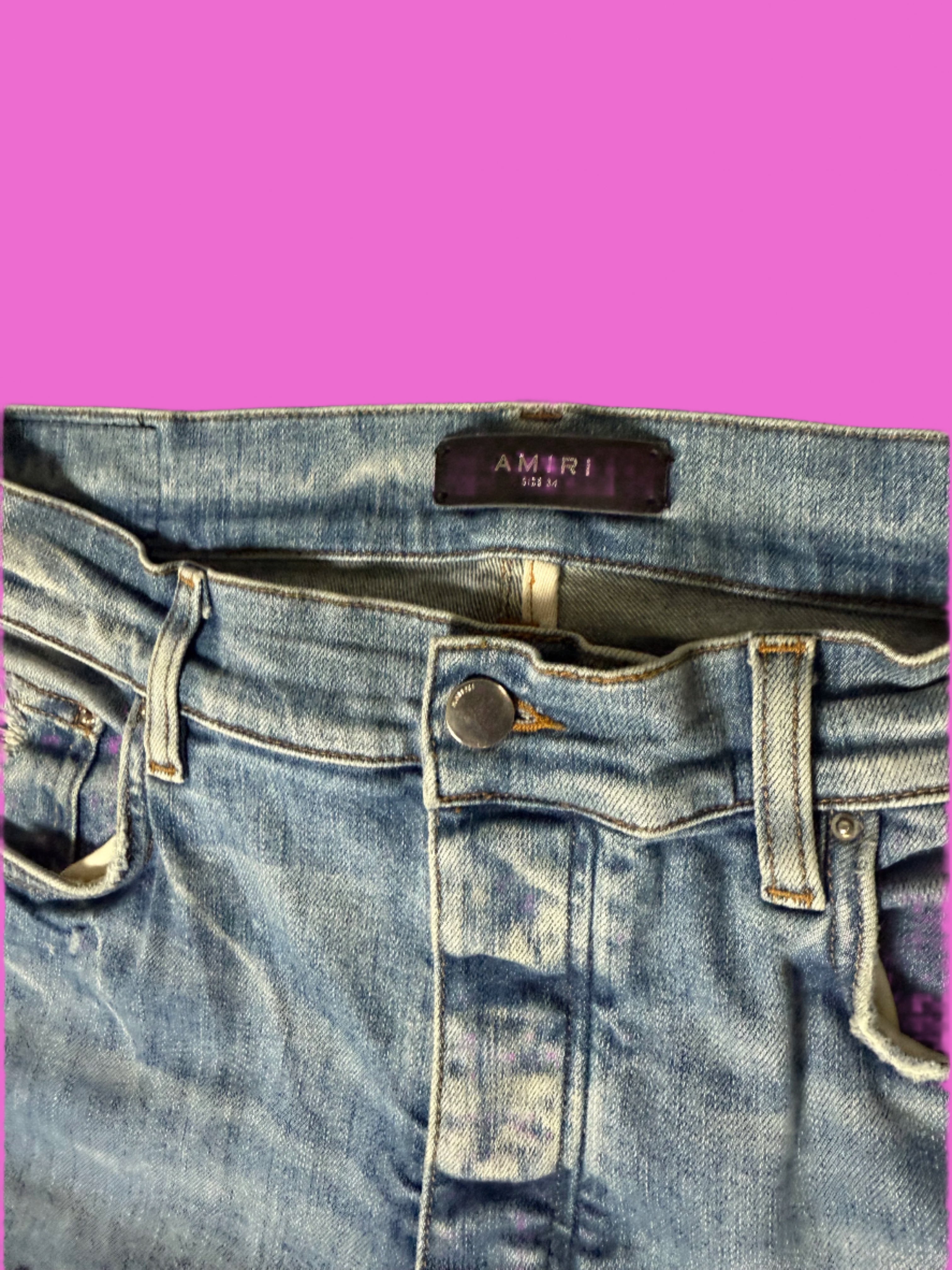 Amiri MX2 Velvet PJ Patch Jeans Clay Indigo